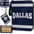 thumbnail image 1 of Álbum para cartas de fútbol KivolFun Dallas de 400 bolsillos, azul marino, 1 of 6