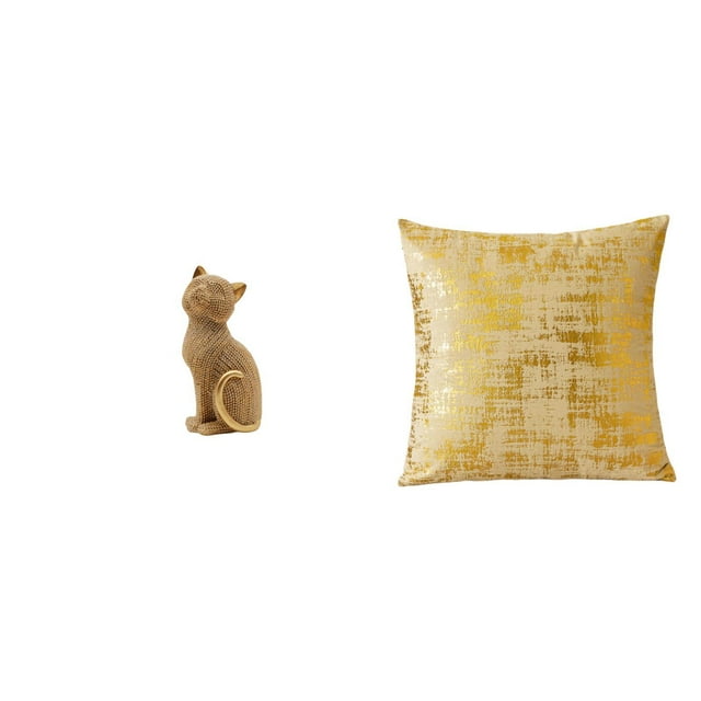 Figura de escritorio,Estatua de gato,linda decoración para estante o escritorio,Funda de almohada,Fundas de cojín para sofá cama,funda cuadrada,Funda de almohada decorativa,funda de cojín