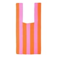 thumbnail image 1 of Bolso de hombro de tejido informal para mujer Bolso de hombro de verano Bolso de mano con patrón de rayas Bolsos de punto para mujer Naranja rosa SM SunniMix Totes de hombro de las mujeres, 1 of 7