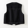 thumbnail image 3 of Cmfcve Women's Denim Vest Jacket Casual Sleeveless Waistcoat Summer Distressed Casual Loose Fit Jean Shirts with Pockets, 3 of 8