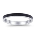 thumbnail image 3 of Full Eternity Stackable Band Ring Black Enamel 925 Sterling Silver Size 9, 3 of 6