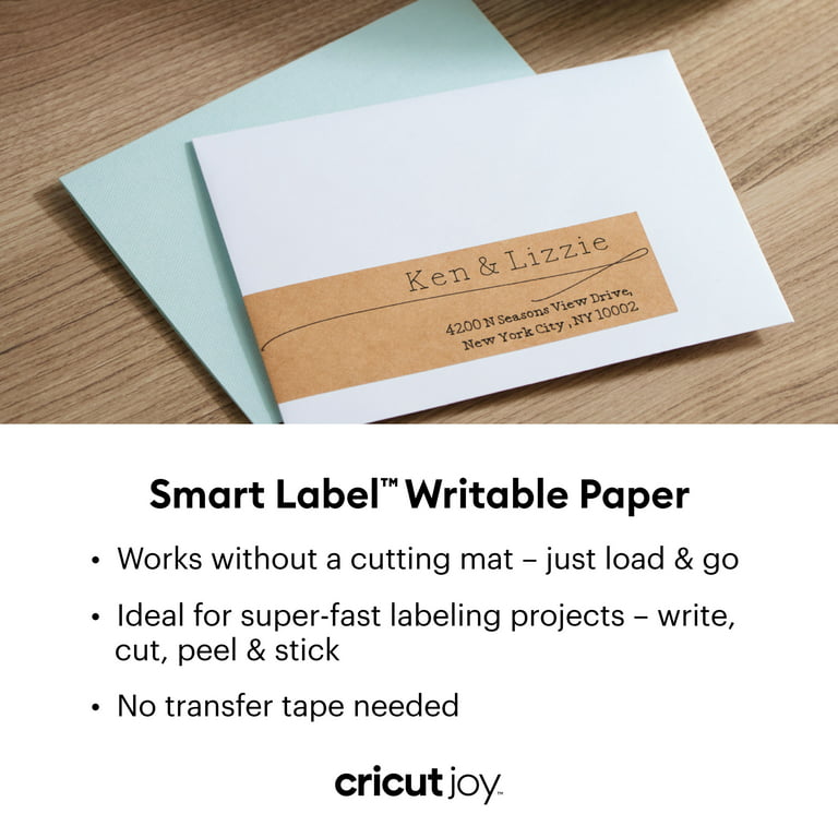 Cricut Smart Label Permanent Writable Vinyl 13 x 3 White - Office