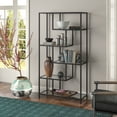 thumbnail image 5 of Evelyn&Zoe Isla 68" Tall Rectangular Bookcase, Blackened Bronze, 5 of 8