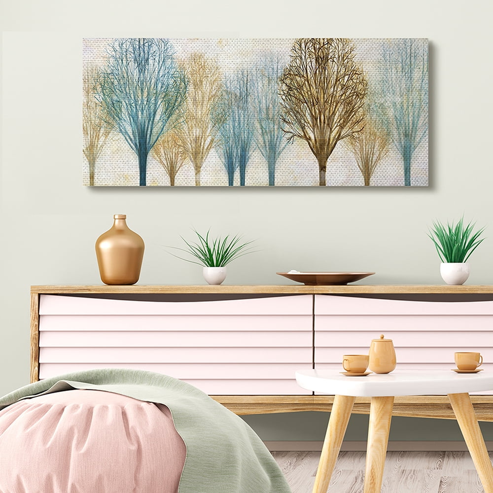 Stupell Industries Autumn Tree Forest Bare Branches Blue Brown Canvas Wall Art by Chris Donovan