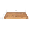 thumbnail image 4 of vidaXL Table Top Solid Teak Wood 70x70x2.5 cm, 4 of 4