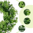 thumbnail image 2 of Unique Bargains Artificial Wreath for Front Door Four Leaf Wreaths Hanging Decor Green, 2 of 7