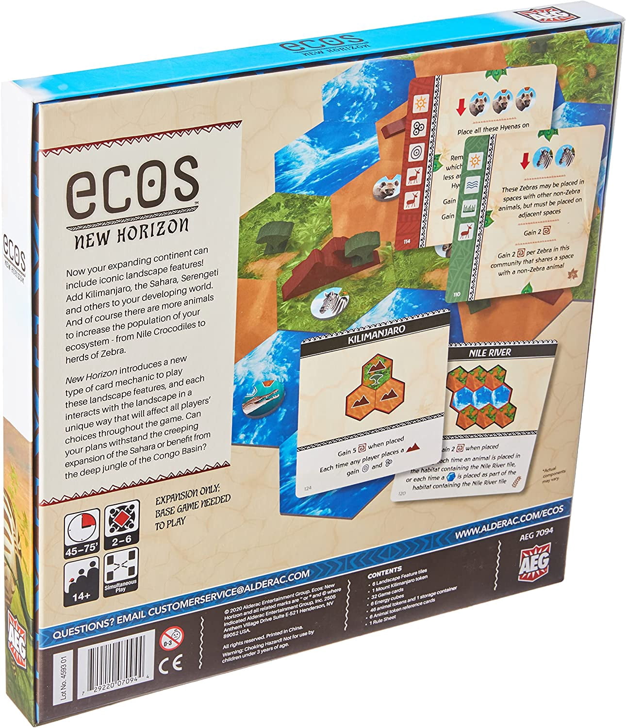 Ecos New Horizon – Erweiterung Für Das Brettspiel Ecos, Für 2–6 Spieler, Ab 14 Jahren, Englisch