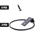 thumbnail image 2 of Soporte para macetas de pared 3 piezas anillo de metal plegable negro, 2 of 5