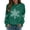 Dark Green #10, variant on Christmas Sweatshirts for Women Snowflake Crewneck Long Sleeve Pullover Sweatshirts Holiday Festive Loose Fit Casual Sweatshirts, 2XL