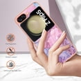 thumbnail image 4 of Dteck for Samsung Galaxy Z Flip 5 Case, Marble Design Thin Sturdy Hard PC Slim Shockproof Anti-Scratch Protective Cover for Samsung Galaxy Z Flip5 5G,Pink, 4 of 5