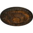 thumbnail image 3 of 32 3/8"OD x 3 1/2"P Tristan Ceiling Medallion (Fits Canopies up to 6 1/4"), Hand-Painted Rust, 3 of 6