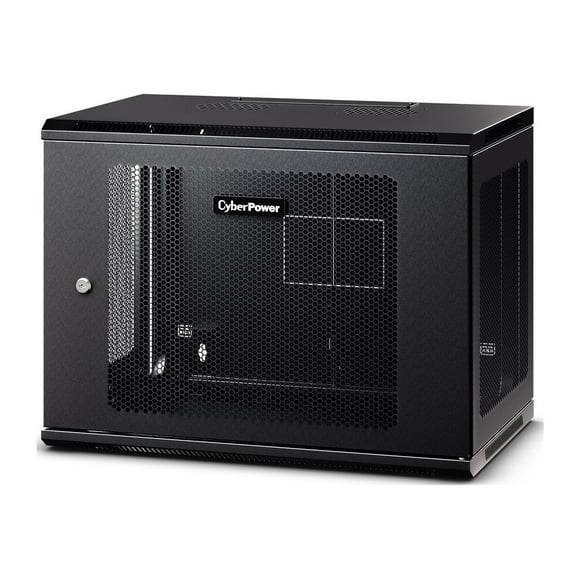 CyberPower Carbon CR9U61003 - Rack cabinet - wall mountable - black, RAL 9005 - 9U - 19"