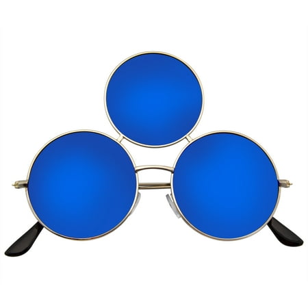 Emblem Eyewear - Novelty Oversize Triple Round Circle Color Tone ...