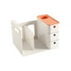 thumbnail image 1 of Caja de almacenamiento de papelería portátil, caja de almacenamiento estacionaria, colección de porta libros para suministros de arte, dispositivos Naranja perfecl Organizador de papelería, 1 of 8