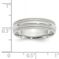 thumbnail image 3 of Primal Gold 10 Karat White Gold 6mm Double Milgrain Comfort Fit Band Size 13.5, 3 of 6