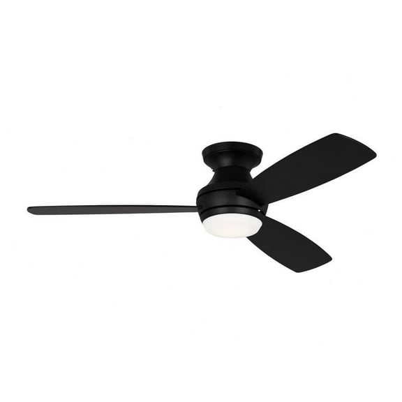 3 Blade Ceiling Fan with Light Kit in Modern Style-10.8 inches Tall and 52 inches Wide-Midnight Black Finish Bailey Street Home 96-Bel-4828536