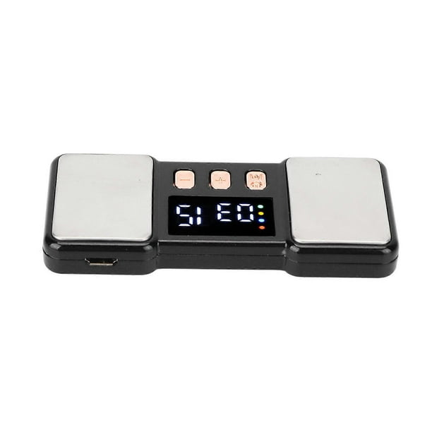 Pulse Fingertip Massager Mini Portable Pain Fatigue Relief Finger Massage Device with LanyardBlack