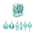 thumbnail image 2 of 30 Piece Flocked Christmas Ornaments Balls Christmas Decoration Set Multiple Styles Of Christmas Tree Decorations, 2 of 9