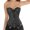 Black, variant on Grebrafan Corsets for Women Gothic Lace up Bustier Top Red XL