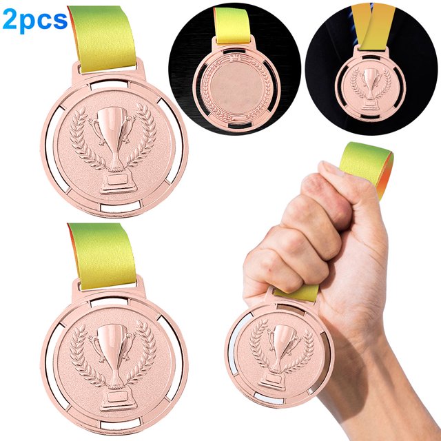 DQrwqpou Medalla Antorcha Souvenir Premio Competencia Deportiva Aleación Zinc Con Correa (cobre)