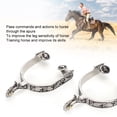 thumbnail image 3 of Crisis Espuela de Entrenamiento Ecuestre, Espuelas para Montar toros Espuelas para Montar a Caballo, Espuelas de Acero Inoxidable Estilo Vaquero del Oeste para adiestramiento Ecuestre de Caballos EOTVIA NO, 3 of 6