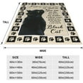 thumbnail image 6 of Black Cat Blankets Flannel Soft Cozy Lightweight Throw Blanket for Bedding Couch Sofa Living Room Office Travel 60 x 50 Inch, 6 of 6