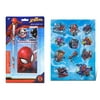 Warp Gadgets Bundle - Marvel Spiderman 4pk Study Kit and Raised Sticker Sheet (2 Items)