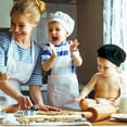 thumbnail image 4 of SAYOO Conjunto de gorro y delantal para manualidades infantiles Delantal con peto y bolsillo delantero + Gorro de cocina con banda elástica SAYOO Moda, 4 of 9