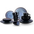 thumbnail image 2 of Stoneware Dinner Set Reactive Glaze (16pc Set, Grey), 2 of 7