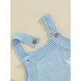thumbnail image 5 of Infant Baby Girls Boy ,Easter Knitted Jumpsuit Summer Cute Bunny Pattern Sleeveless Romper, 5 of 8