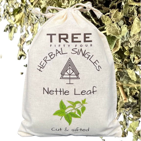 Nettle Leaf in Double Drawstring Sachet, Organic, Loose 3 oz | Tree Fifty Four