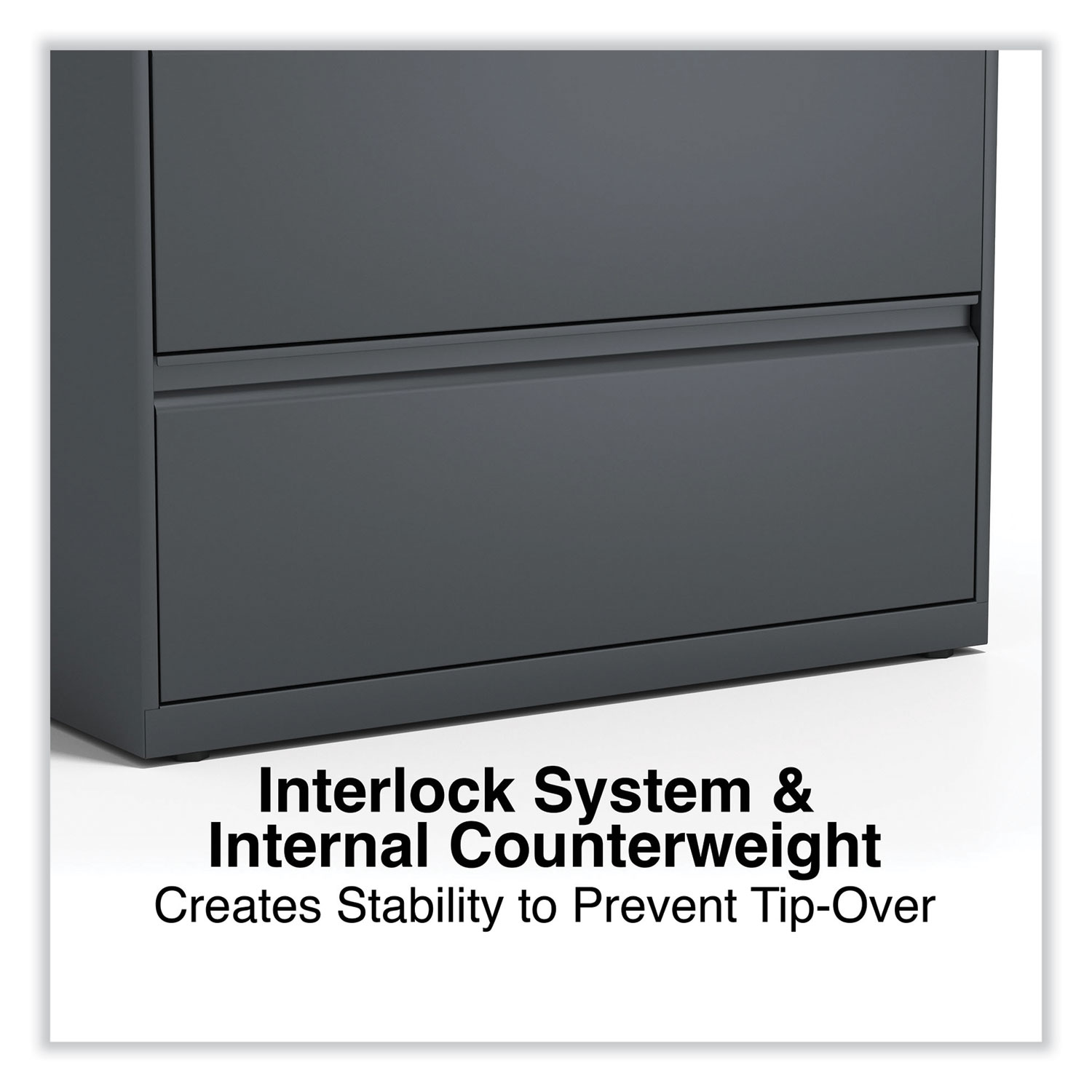 Alera Lateral File, 5 Legal/Letter/A4/A5-Size File Drawers, Charcoal, 36" x 18.63" x 67.63" - image 5 of 7