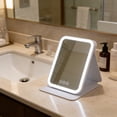 thumbnail image 4 of Oioii Foldable Handheld Makeup Mirror, Vintage Style Compact Cosmetic Mirror, Large Princess Vanity Mirror for Portable Travel and Daily Beauty Touch-Up Use,White, 4 of 6