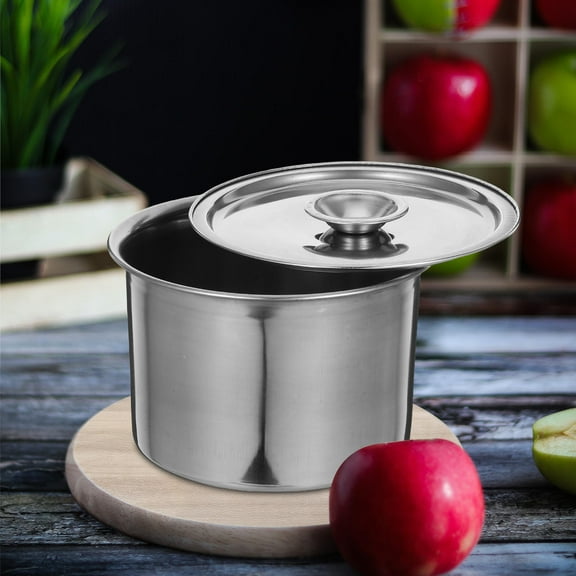 GOOHOCHY Reusable Stainless Steel Ice Cream Container with Lid Snack Bowl Reusable Refrigerator Boxes Freezer Bin for Kitchen Accessories