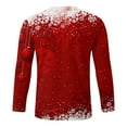 thumbnail image 5 of LUOGENLI T-shirts pour Homme pour Hommes Noël T-Shirt Décontracté de Mode Festival à Manches Longues à Col Rond T-Shirt T-shirts pour Hommes T-shirts Graphiques T-shirts de Pâques pour Homme T-Shirt Graphique Saint-Valentin Melon D\'eau Rouge m, 5 of 5