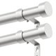 thumbnail image 1 of Barras para Cortinas KAMANINA Paquete de 2 Plata Ajustables 81-218 cm Resistente, 1 of 9