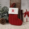 thumbnail image 1 of Todaioua Christmas Stockings with Initials, 7 Inches Small Embroidered Letter Knit Red White Christmas Stocking for Family Holiday Decorations and Xmas Tree Fireplace, 1 of 3