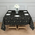 thumbnail image 3 of Black Gold Star Pattern Square Tablecloth,Waterproof Square Table Cover,Wipeable Spillproof Washable Table Cover for Home Kitchen Party Decor 42"X42"(107x107cm), 3 of 6