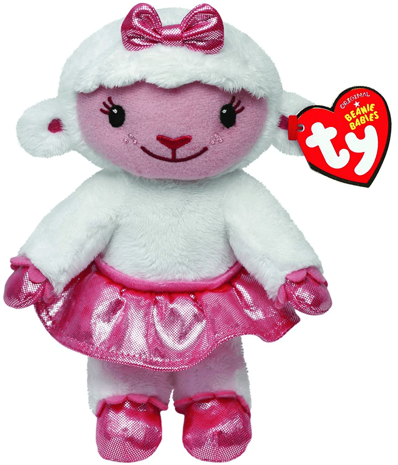 TY Beanie Babies - Doc McStuffins Stuffy - Lambie - White & Pink