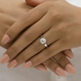thumbnail image 6 of JEWELEGANT 2 Ct Cushion Moissanite Engagement Ring - Art Deco Solitaire Wedding Ring for Women, 6 of 8