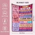 thumbnail image 6 of Sister Birthday Gifts - Sisters Gifts from Sister Adult - Sisters Blanket Gifts for Women, Christmas, Mother''s Day & Valentine''s Day - Soft Flannel Throw Blanket 50"x60", 6 of 6