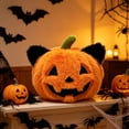 thumbnail image 4 of Halloween Pumpkin Stuffed Doll, Multiple Styles Pumpkin Head Plush Character, Soft Toy Holiday Gift for Kids, Halloween Party Home Decor, Fall, 4 of 12