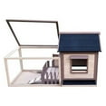 Advantek White Picket Fence Rabbit Hutch
