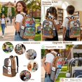 thumbnail image 5 of DISNIMO Dog Paw Print 3PCS Clear Backpack Heavy Duty, See Through School Bag for Girls, 17 Inch Large PVC Transparent Bookbag with Lunch Bag and Pencil Case for Stadium Events, 5 of 5