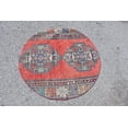 thumbnail image 3 of Vintage Rug, Small Rug, Turkish Rug, Round Rug, Home Decor Carpet, 37x40 inches Red Rug, Wool Entry Rugs, Office Rug, Little Rug, 10016, 3 of 10