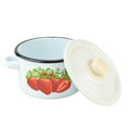 thumbnail image 7 of Novomoskovsjka Posuda Strawberry Cylindrical Enamel Pot with Lid 2.1 Qt (2 L) Enameled Steel Stockpot Cooking Pot Induction Pot Enamelware Kitchen Pot Enamel Stock Pot Soup Pot, 7 of 7