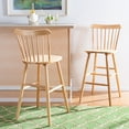 thumbnail image 2 of SAFAVIEH Galena Solid Spindle Back Bar Stool with Footrest, Natural, 2 of 11
