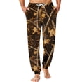 thumbnail image 2 of Men's Camo Pajama Pants Adjustable Drawstring Elastic Waist Lounge Pants Jogger Ankle Loose Fit Comfort Sleep Pants with Pockets ,3XL,Khaki, 2 of 7