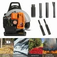 thumbnail image 3 of Seipouy Backpack Leaf Blower Gas Powered - 63CC 665 CFM 2 Cycle Backpack Gas Powered Leaf Blower, Grass Lawn Blower Air Cooling Gasoline Backpack Grass Blower, Backpack Snow Blower for Garden, 3 of 10