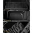 thumbnail image 6 of 3W Tesla Model Y Floor Mats, All-Weather TPE Floor Liner Compatible for Tesla Model Y 2020-2024 Full Set Black Floor Mats & Cargo Liner and Rear Seat Back Mats Accseeories for Tesla 5-Seater, 6 of 7